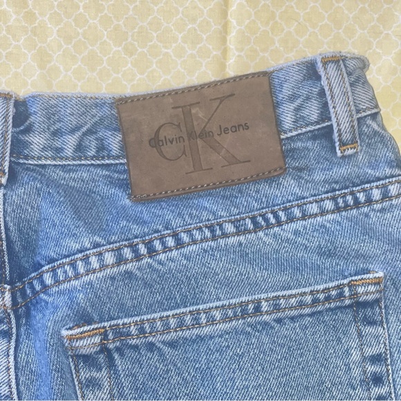 CALVIN KLEIN HIGH WAISTED STRAIGHT LEG DENIM JEANS - Picture 10 of 11